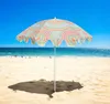 Sonnenschirm Strandschirm UV 30+ Balkonschirm grün Kreise Produktbild-Vorschau 2