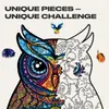 UNIDRAGON 186-tlg. Holzpuzzle Charming Owl Medium 21x35 cm Produktbild-Vorschau 15