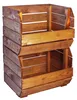 3er Set Küchenregal Olaf 40x33x30 cm in Ocker  Gemüsekiste Produktbild-Vorschau 6