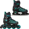 Two pairs of inline skates and ice skates shown from a side-diagonal view against a white background. Produktbild-Vorschau