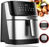 Heißluftfritteuse Airfryer ohne Öl - Silber/Schwarz, XXL Produktbild-Vorschau 5