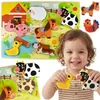 Tooky Toy Dřevěné puzzle Montessori Zvířátka F Náhled obrázku produktu 8
