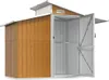 vidaXL Geräteschuppen Braun 270x130x208,5 cm Verzinkter Produktbild-Vorschau 4