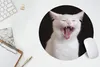 MuchoWow® Mauspad Mousepad Gaffende weiße Katze 30x30 cm - Produktbild-Vorschau 5