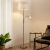 Lindby Stehleuchte Colima, grau, Stoff, Leselampe, 170cm Produktbild-Vorschau 2