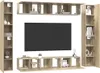 vidaXL 10-tlg. TV-Schrank-Set Sonoma-Eiche Holzwerkstoff Produktbild-Vorschau 3