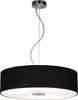 Hängeleuchte, Textilschirm, Glas satiniert, H 110 cm Produktbild-Vorschau 1