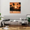 Bilder auf glas - Palme Fluss Sommer - 70x70cm - Glasbilder Produktbild-Vorschau 6