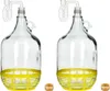 2x 5L Flasche +Gummistopfen + Gärröhrchen Gärballon Set Produktbild-Vorschau 1