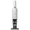 A white and gray handheld vacuum cleaner is shown against a white background. Produktbild-Vorschau