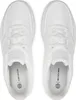A top-down view of a pair of white Adidas sneakers. Anteprima dell’immagine prodotto