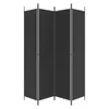 vidaXL Paravento a 4 ante, nero, 200x220 cm, in tessuto Anteprima dell’immagine prodotto 11