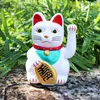Glückskatze - Maneki-neko - Winkekatze - 15 cm - weiß Produktbild-Vorschau 6