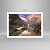 Poster - Poster ohne Rahmen - Boote Berge See - 70x50 cm - Produktbild-Vorschau 4