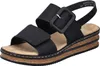 Rieker, Damen Sandalette, Schwarz, 40 EU, Keilabsatz, Produktbild-Vorschau 7