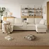 Merax U-Form Ecksofa mit 2 Hockern, USB-, Type-C, Produktbild-Vorschau 3