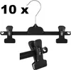 A set of black plastic hangers with clips, shown against a white background, with a text overlay indicating '10 x'. Produktbild-Vorschau