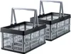 Kleine klappbare Klappbox mit Griff - 2er Set 16 L, grau, Produktbild-Vorschau 1