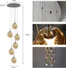 ZMH Chandelier 6 Flammes Ambre Lampe Suspendue Boule de Voir les images du produit 7