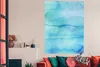 MuchoWow® Poster Aquarell - Blau - Abstrakt 120x180 cm - Produktbild-Vorschau 3