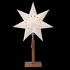 Lampada da terra stella a scacchi con base in legno - Anteprima dell’immagine prodotto 2