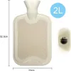 Wärmflasche, 2 L Bettflasche mit Bezug, Weiche Flauschige Produktbild-Vorschau 2