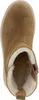 A top-down view of a brown boot with white fur lining. Voir les images du produit