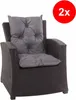 Loungekissen set 2er Anthrazit, Polyrattan-Gartenstuhl Produktbild-Vorschau 3
