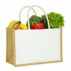 Hnedo-biela jutová taška 320×210×130 mm – ekologická Náhľad obrázku produktu 6