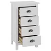 vidaXL Sideboard Hill Range Blanc 46×35×80 cm Pin massif Voir les images du produit 2