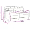 vidaXL 2-Sitzer-Sofa mit Zierkissen Dunkelgrau 140 cm Samt Produktbild-Vorschau 7