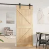 Dvere vidaXL NARVIK prírodná farba 90 x 210 cm z masívneho Náhľad obrázku produktu 3