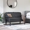 vidaXL Ławka Chesterfield czarna 119,5 x 64,5 x 75 cm Podgląd zdjęcia produktu 3