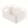 10 cestini bianchi, contenitori, impilabili, in plastica, Anteprima dell’immagine prodotto 2
