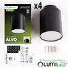 LUMILED 4er Set Aufbauspot GU10 Fassung Schwarz Feste Produktbild-Vorschau 8