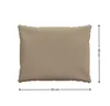 A beige cushion with dimensions indicated by measurement lines and text. Produktbild-Vorschau