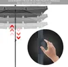 VOUNOT® Sonnenschirm für Balkon, 200 × 125 cm, Knickbarer Produktbild-Vorschau 4