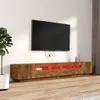 vidaXL 3-tlg. TV-Schrank-Set LED-Leuchten Räuchereiche Produktbild-Vorschau 4
