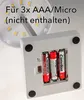 Lampada da tavolo a LED 26cm, bianca 3xAA A, dimmerabile, Anteprima dell’immagine prodotto 3