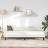 vidaXL Rohový rám postele s čelem krémový 100 cm x 200 cm Náhled obrázku produktu 3