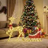 Outsunny LED Rentier mit Schlitten 125 cm Weihnachtsdeko Produktbild-Vorschau 8