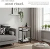Table d’appoint YORK 45,5x36x75,5cm - Bois clair Voir les images du produit 5