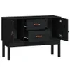 vidaXL Sideboard Schwarz 110x40x78 cm Massivholz Kiefer Produktbild-Vorschau 13