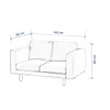 Dekoria Bezug für Norsborg 2-Sitzer Sofa, blau, Norsborg Produktbild-Vorschau 4