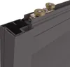A close-up view of the top edge of a gray aluminum panel, showing a sliding mechanism with two wheels. Náhľad obrázku produktu
