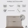 RODAN | Mobile da bagno - 80 CM - Beige Mat - MDF - 2 Anteprima dell’immagine prodotto 3