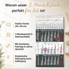 3 Monatskalender 2027 Wandkalender Anthrazit Datumsschieber Produktbild-Vorschau 2