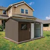 HOMAVO Gerätehaus Metall mit Pultdach, Gartenhaus Metall Produktbild-Vorschau 8