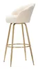 Barhocker Vienna Glam in Creme und Gold – Hoher Samthocker Produktbild-Vorschau 3