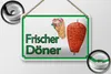 Blechschild Hinweis 18x12cm frischer Döner Restaurant Produktbild-Vorschau 2